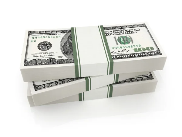 Many money on a white background — Stock Photo, Image