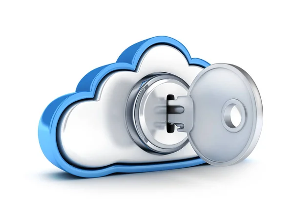 Abstract cloud storage and key securety — Stock Photo, Image