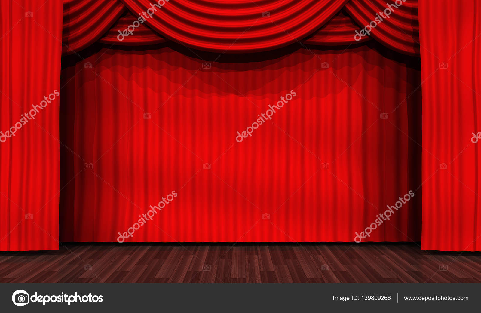 Scène pour les spectacles et le rideau rouge — Photographie Vladru ... Scène pour les spectacles et le rideau rouge — Photographie Vladru ...