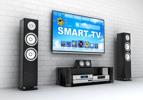 TV akıllı ve hi-fi — Stok fotoğraf