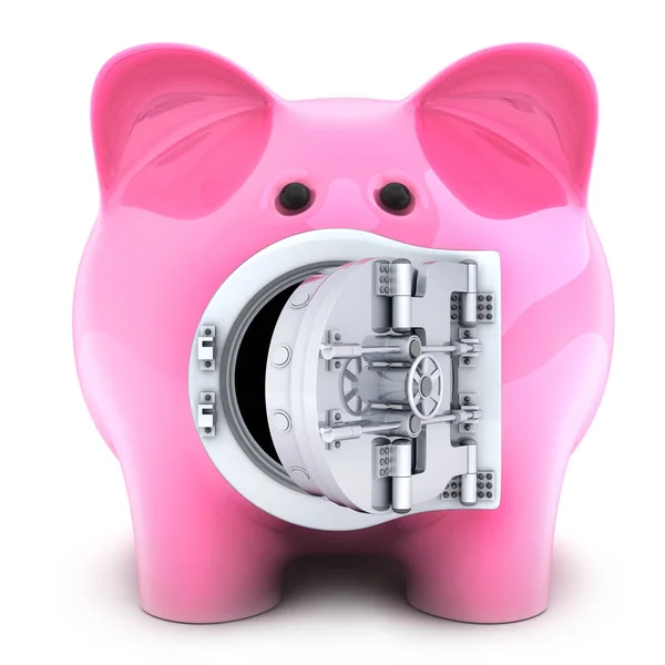 Piggy bank op witte achtergrond — Stockfoto