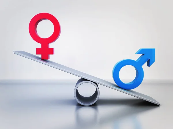 Igualdade abstracta entre homens e mulheres — Fotografia de Stock