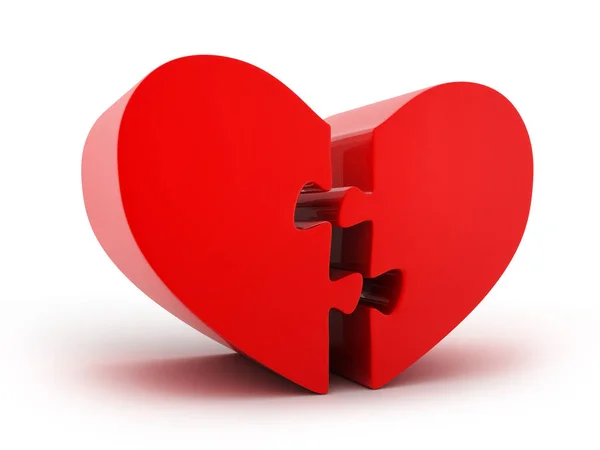 Abstract one heart puzzle — Stock Photo, Image