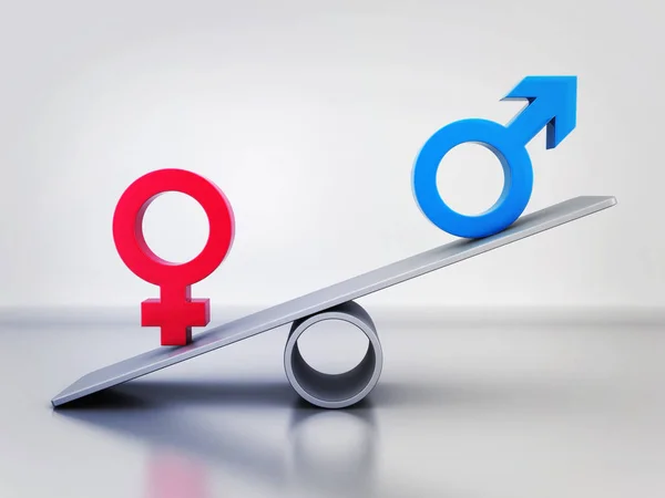 Abstract equality of men and women — Stock Photo, Image