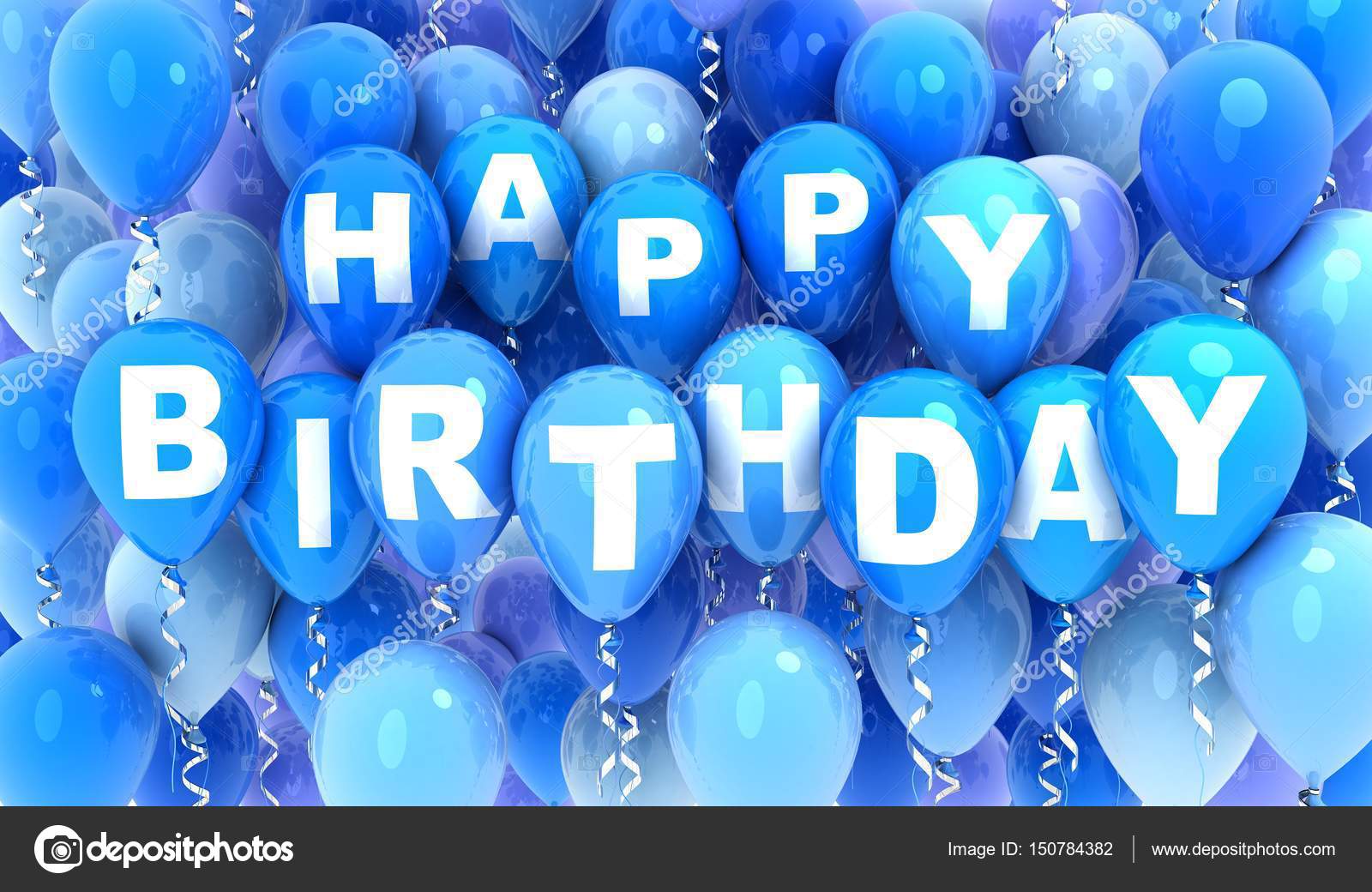 Happy birthday blue balloons deals