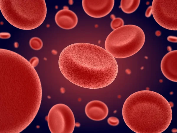 Muitos eritrócitos no sangue — Fotografia de Stock