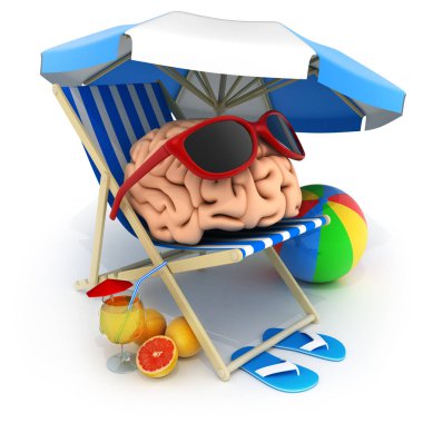 Abstract brain relax clipart