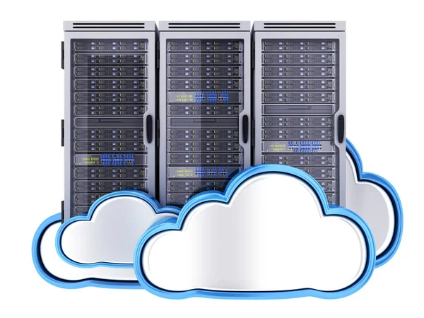 데이터베이스와 구름 — 스톡 사진