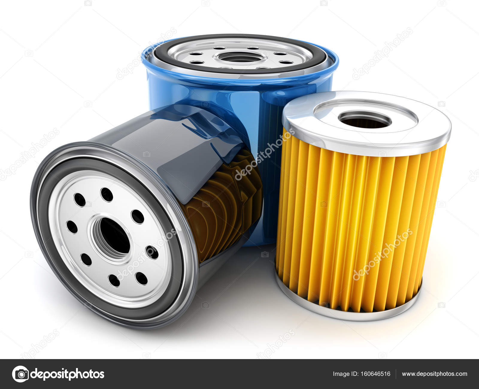 Three car oil filter — Stock Photo © Vladru 160646516
