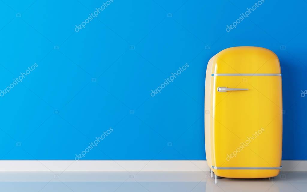 Old yellow fridge — Stock Photo © Vladru 162634388