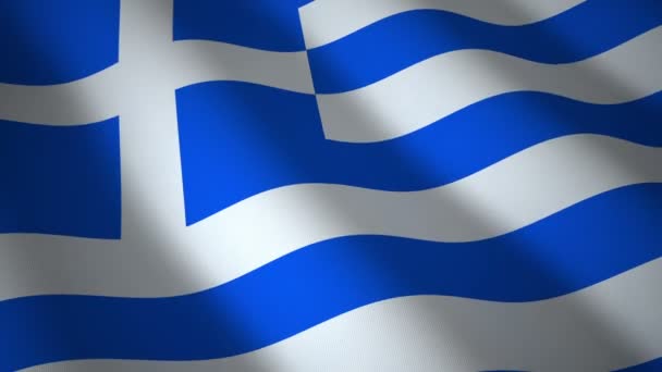 Greece flag, seamless loop. — Stock Video