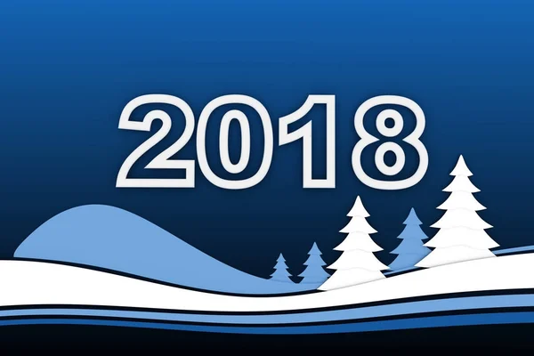 New Year's kaart en 2017 teken — Stockfoto