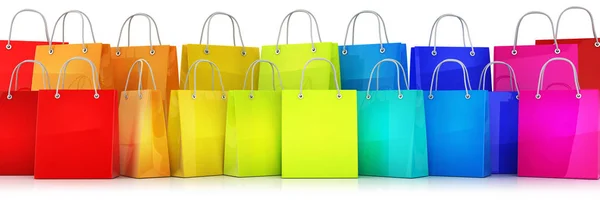 Many shopping bag multicolored — Stock Photo, Image