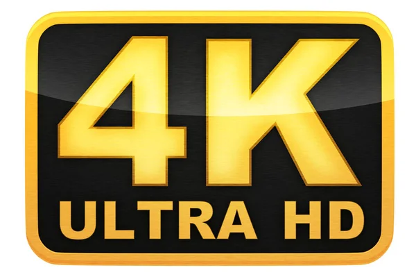 4 k ultra hd logo Stockafbeelding