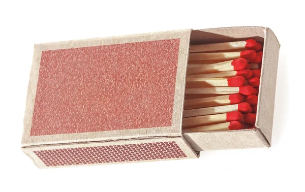 Matches in a matchbox. — Stock Photo, Image