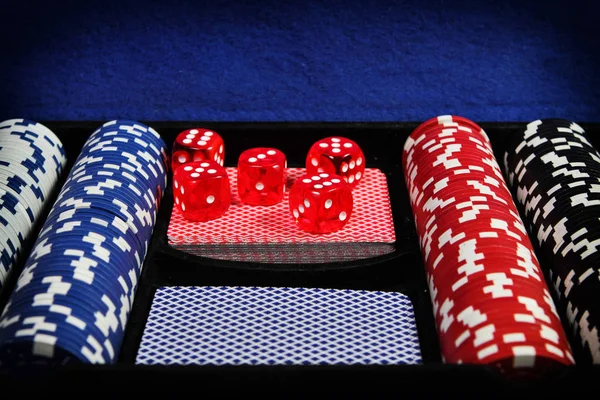Покерный набор — стоковое фото