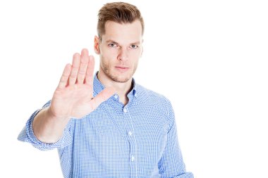 Yakışıklı adam beyaz izole kırmızı yapma