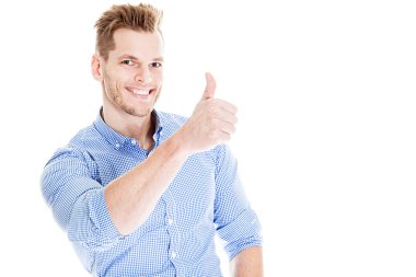 Mutlu adam tabela Yaşasın vererek