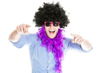 Çılgın genç parti adam - Photo Booth fotoğraf