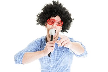 Çılgın genç parti adam - Photo Booth fotoğraf