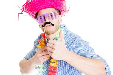 Crazy Young Party Man - Photo Booth Photo clipart
