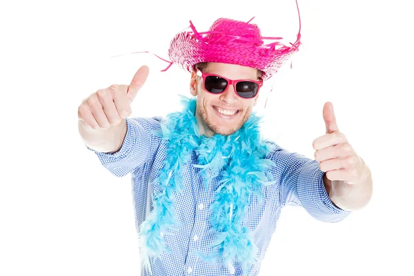 Crazy Young Party Man - Photo Booth Photo — Stock Photo, Image