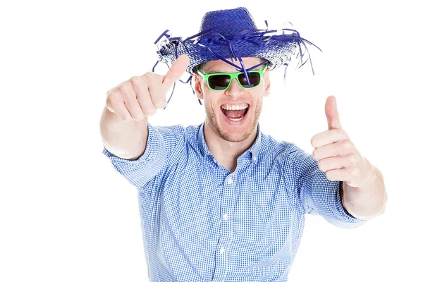 Crazy Young Party Man - Photo Booth Photo — Stock Photo, Image