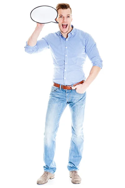 Casual handsome young man full length — Stock Photo, Image