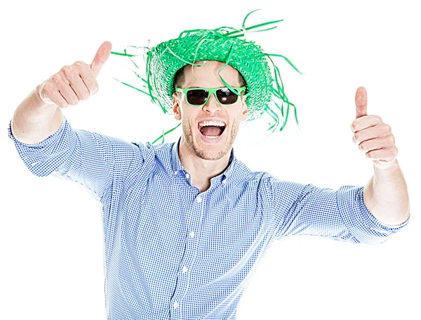 Őrült Party fiatalember - fénykép bódé — Stock Fotó