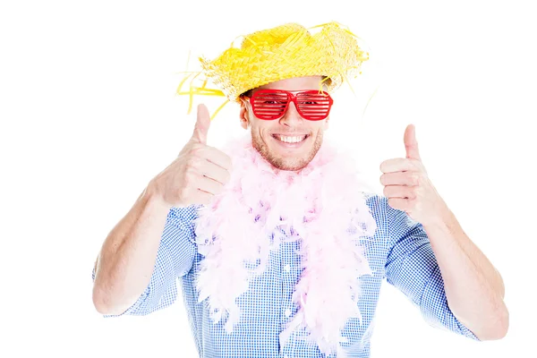 Crazy Young Party Man - Photo Booth Photo — Stock Photo, Image