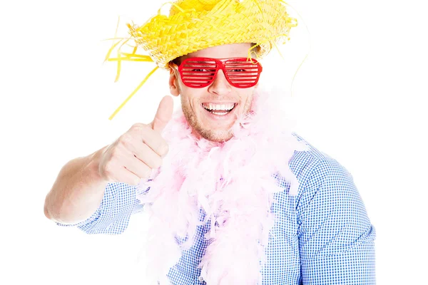 Crazy Young Party Man - Photo Booth Photo — Stock Photo, Image