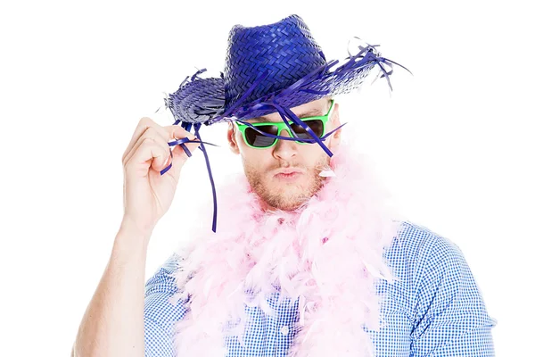 Crazy Young Party Man - Photo Booth Photo Stock Photo
