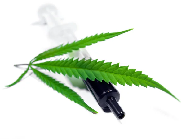 Cannabis oil stříkačka — Stock fotografie