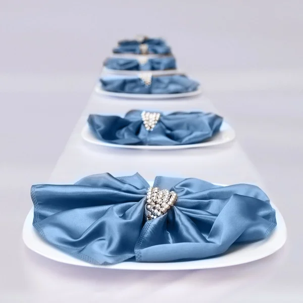 Blå bröllop dekoration — Stockfoto