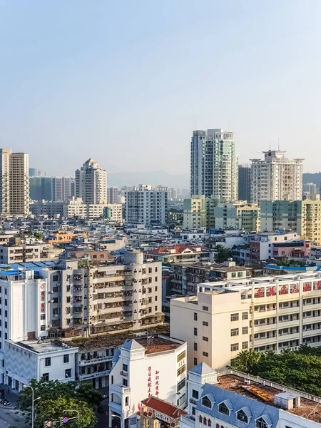 Sanya Hainan China Octubre Escénica Vista Panorámica Ciudad Sanya Soleado — Foto de Stock