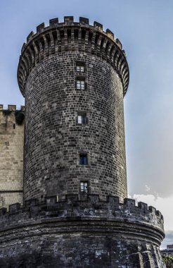 Ortaçağ eski kale, Maschio Angioino, Castel Nuovo (New Castle) Napoli, İtalya