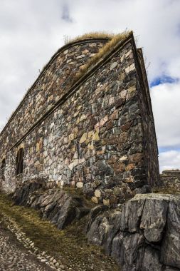 Bazı ilginç görünümler duvarlar, geçişleri ve kale kale Suomenlinna (Sveaborg), Helsinki, Finlandiya