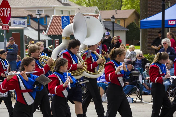 Maio 2019 Pella Iowa Eua Festival Tempo Tulipa Desfile Comunidade — Fotografia de Stock