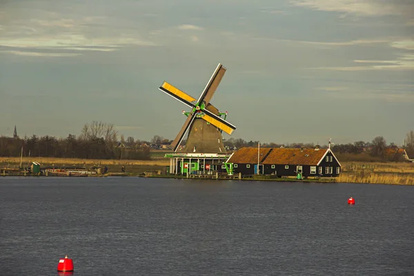 Zaanse Schans Zaandam Zaandijk Netherlands 2020 세기와 전통적 박물관 건물들을 — 스톡 사진