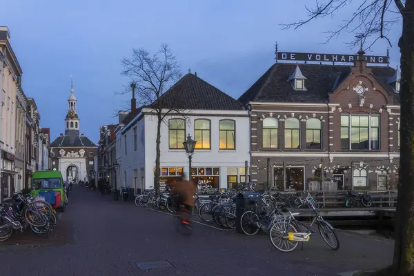 Leiden Nederland Januari 2020 Het Uitzicht Zijlpoort Leiden Gebouwd 17E — Stockfoto