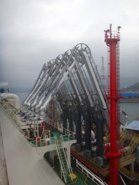 Lng silah yükleme/boşaltma Lng kargo sıvılaştırılmış doğal gaz tankeri posteri için yükleme