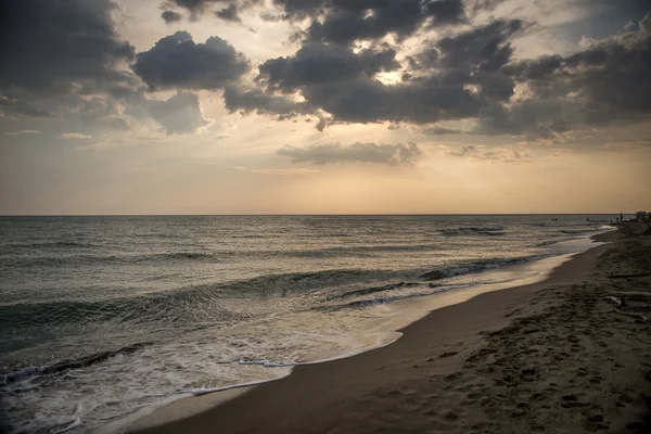 Tramonto in mare Immagine Stock