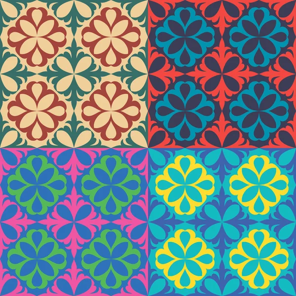Set of vector seamless patterns — Stock Vector