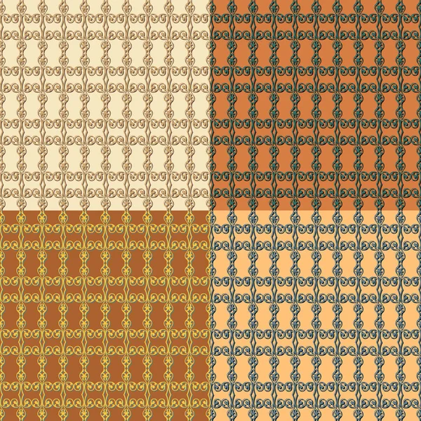 Conjunto de patrones clásicos de vectores sin costura — Archivo Imágenes Vectoriales