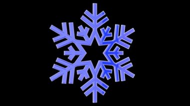 Animasyonlu stilize kar tanesi