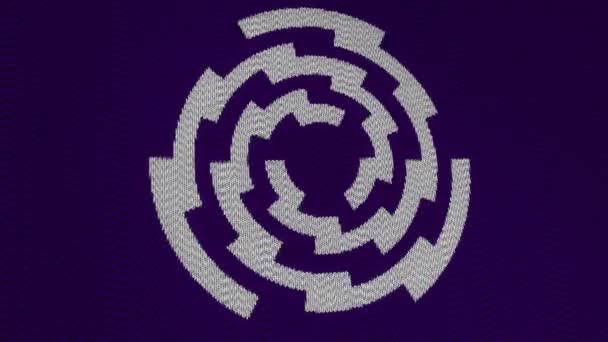 Video animatie violet gebreide textiel — Stockvideo