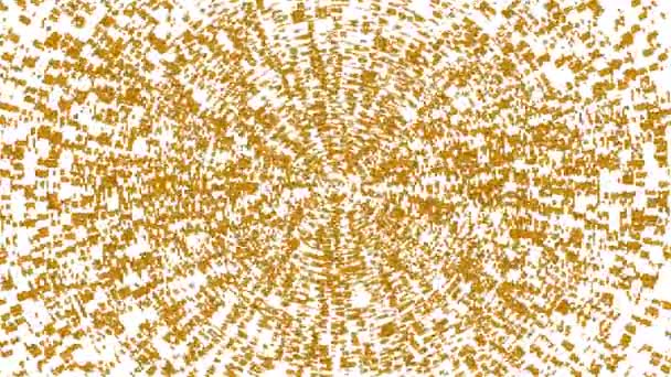 Konzentrische Wellen brauner Pixel — Stockvideo
