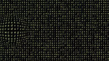 Harflerin soyut animasyon kümesi