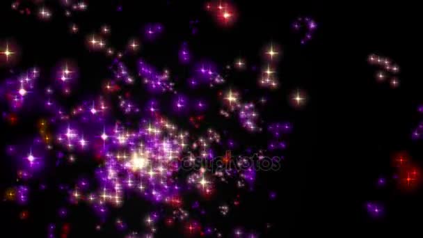 Animated background with luminous stars — Stock Video