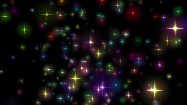 Fond animé avec étoiles lumineuses 